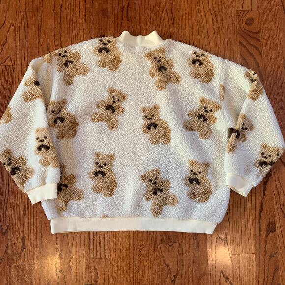 Smitn Bebe Teddy Bear Pullover Sweatshirt | Cream Tan Brown | One Size - Picture 7 of 11